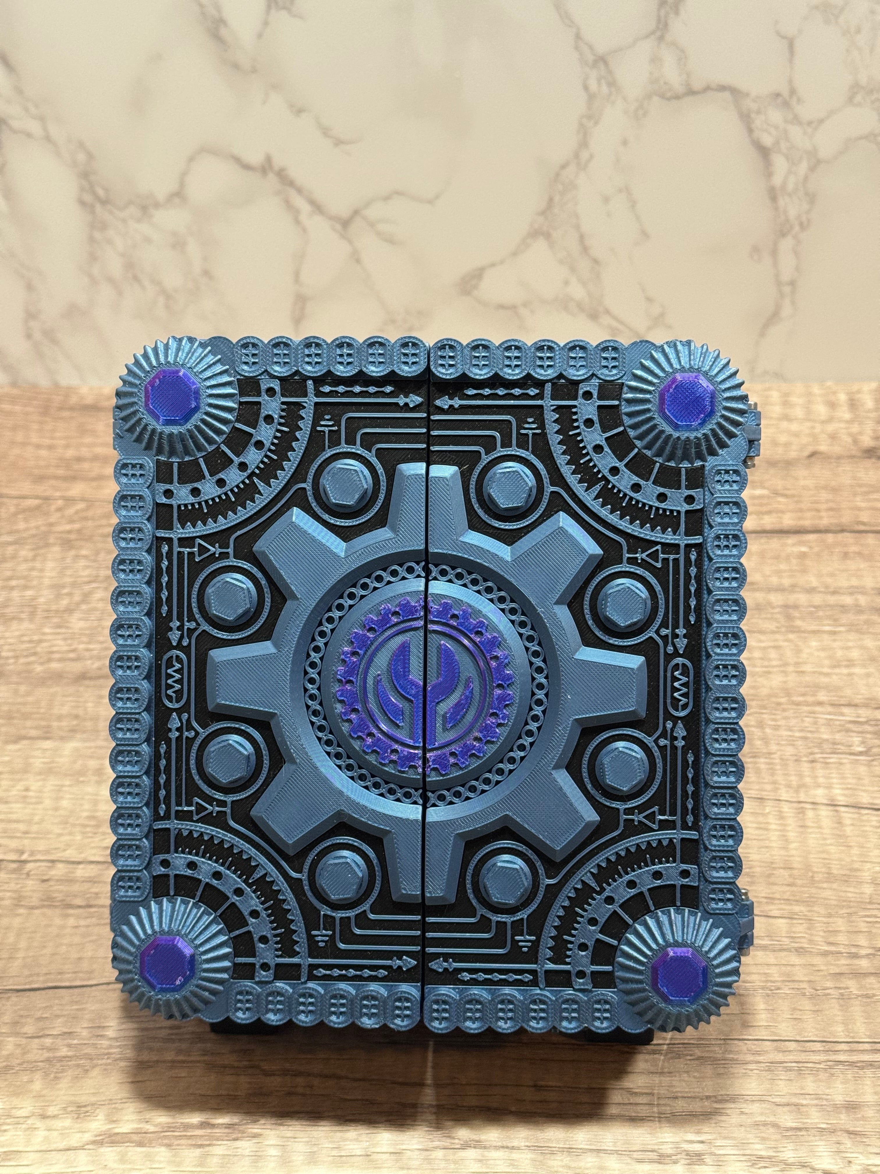 Custom Colorway Player Box - Artificer in blue grey, black and purple